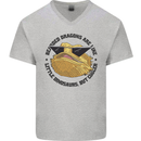 Bearded Dragons Are Like Little Dinosaurs Mens V-Neck Cotton T-Shirt Sports Grey