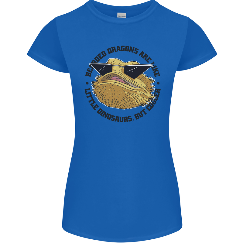 Bearded Dragons Are Like Little Dinosaurs Womens Petite Cut T-Shirt Royal Blue