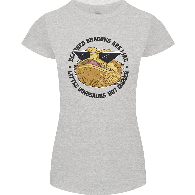 Bearded Dragons Are Like Little Dinosaurs Womens Petite Cut T-Shirt Sports Grey