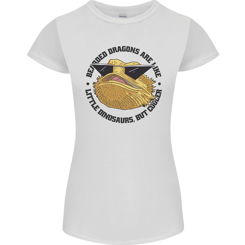 Bearded Dragons Are Like Little Dinosaurs Womens Petite Cut T-Shirt White