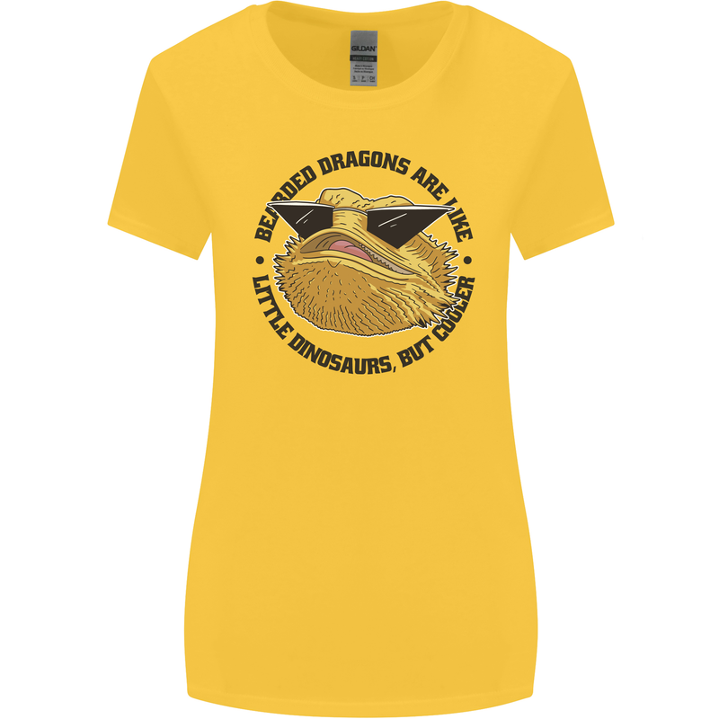 Bearded Dragons Are Like Little Dinosaurs Womens Wider Cut T-Shirt Yellow