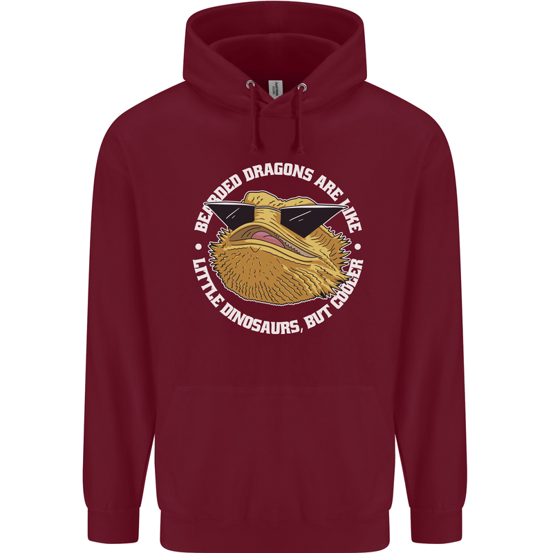 Bearded Dragons Like Little Dinosaurs Childrens Kids Hoodie Maroon