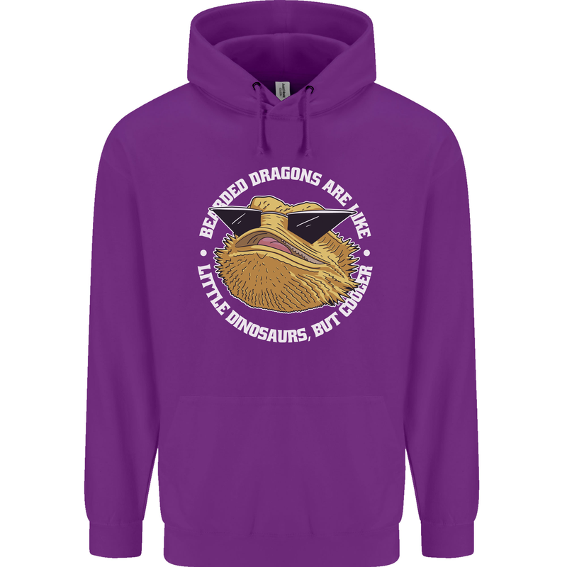 Bearded Dragons Like Little Dinosaurs Childrens Kids Hoodie Purple