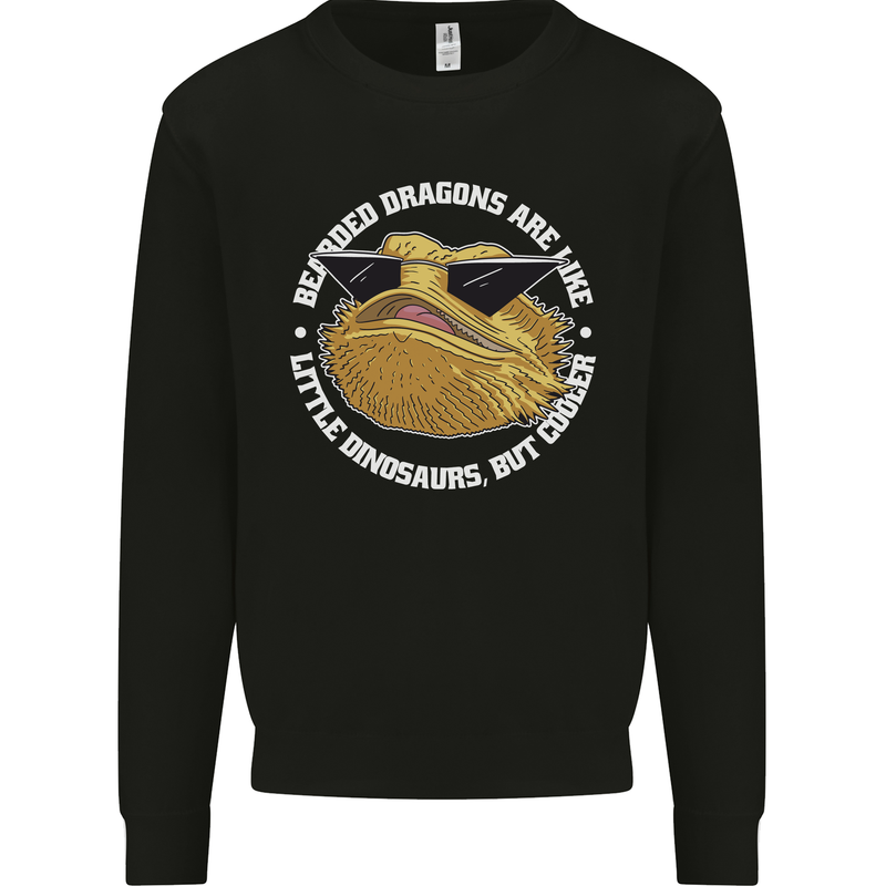 Bearded Dragons Like Little Dinosaurs Kids Sweatshirt Jumper Black