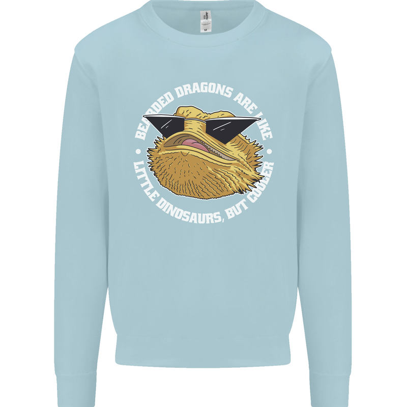 Bearded Dragons Like Little Dinosaurs Kids Sweatshirt Jumper Light Blue
