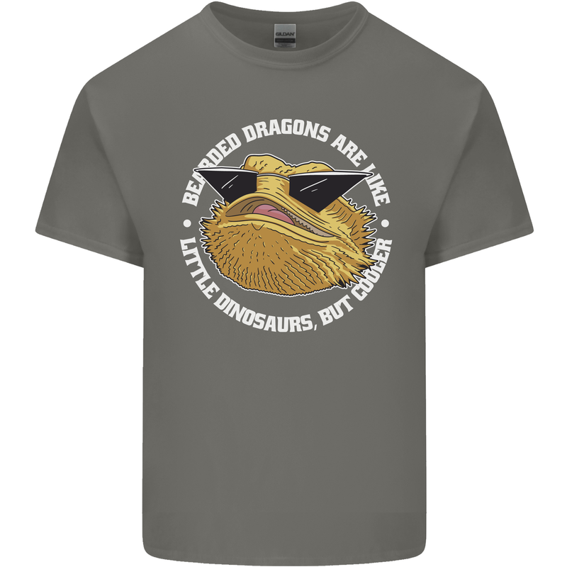 Bearded Dragons Like Little Dinosaurs Mens Cotton T-Shirt Tee Top Charcoal