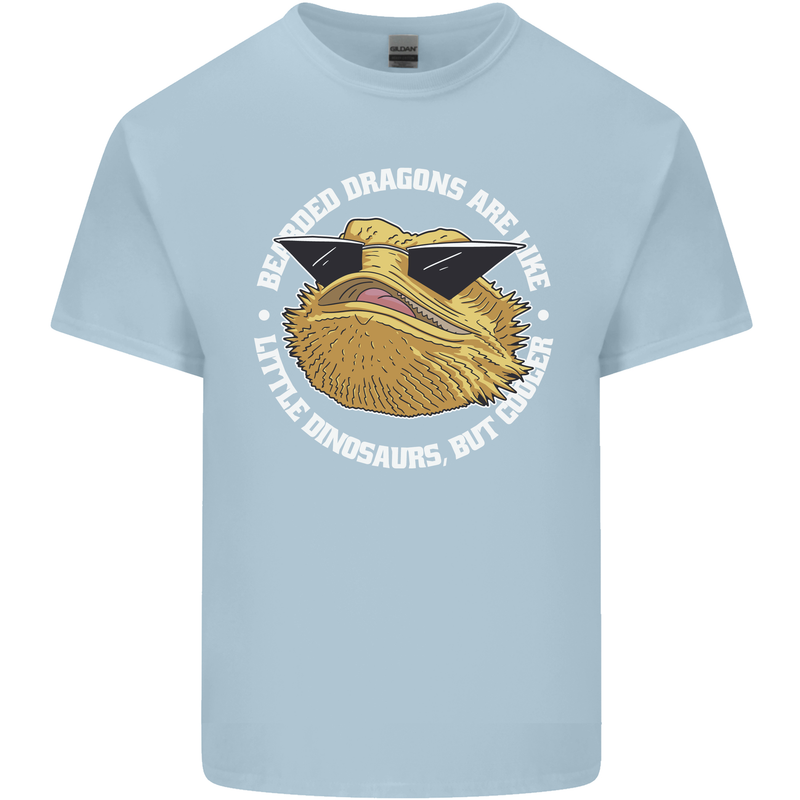 Bearded Dragons Like Little Dinosaurs Mens Cotton T-Shirt Tee Top Light Blue