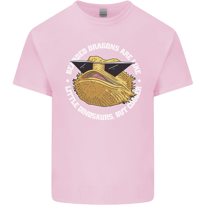 Bearded Dragons Like Little Dinosaurs Mens Cotton T-Shirt Tee Top Light Pink