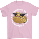 Bearded Dragons Like Little Dinosaurs Mens T-Shirt 100% Cotton Light Pink