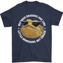Bearded Dragons Like Little Dinosaurs Mens T-Shirt 100% Cotton Navy Blue