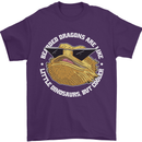 Bearded Dragons Like Little Dinosaurs Mens T-Shirt 100% Cotton Purple