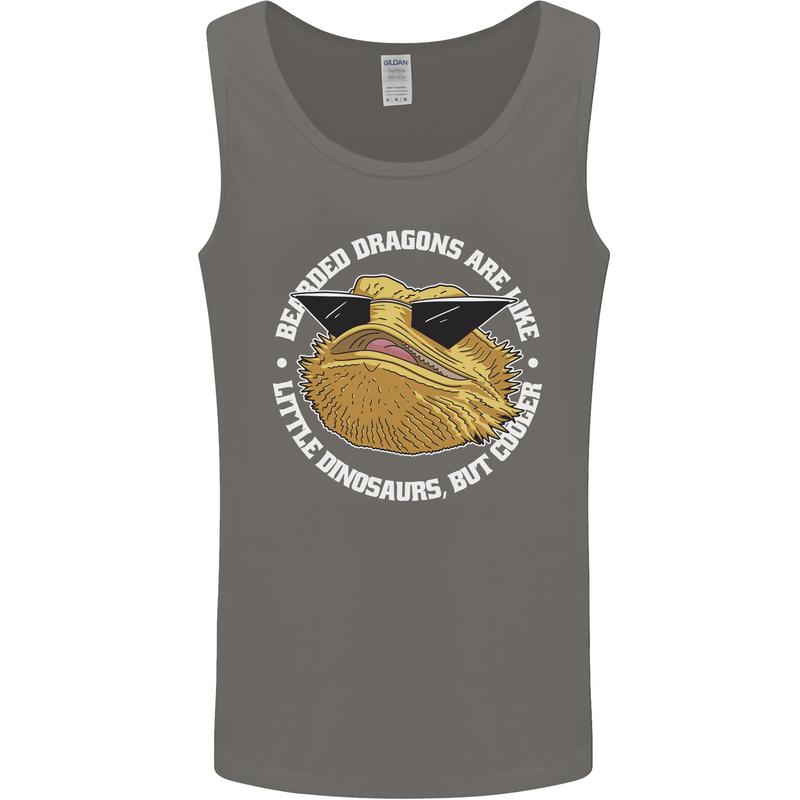 Bearded Dragons Like Little Dinosaurs Mens Vest Tank Top Charcoal