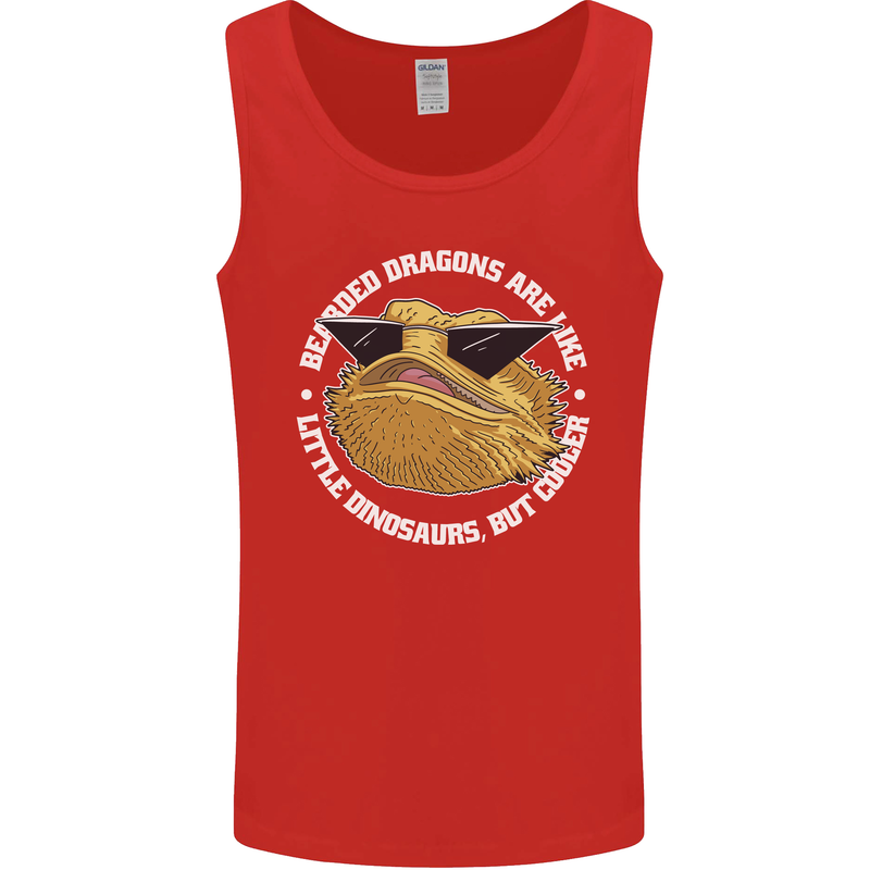 Bearded Dragons Like Little Dinosaurs Mens Vest Tank Top Red