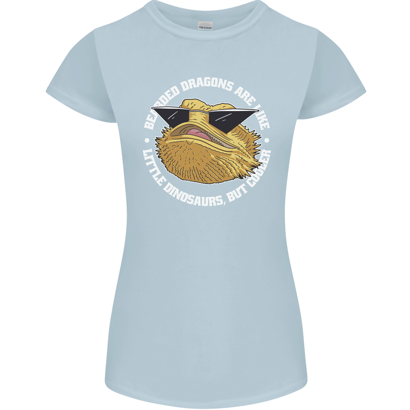 Bearded Dragons Like Little Dinosaurs Womens Petite Cut T-Shirt Light Blue