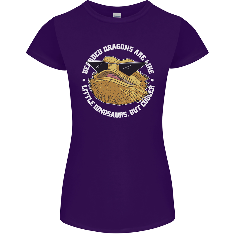 Bearded Dragons Like Little Dinosaurs Womens Petite Cut T-Shirt Purple