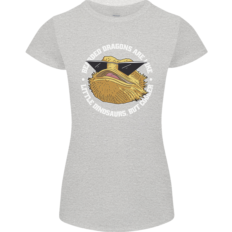 Bearded Dragons Like Little Dinosaurs Womens Petite Cut T-Shirt Sports Grey