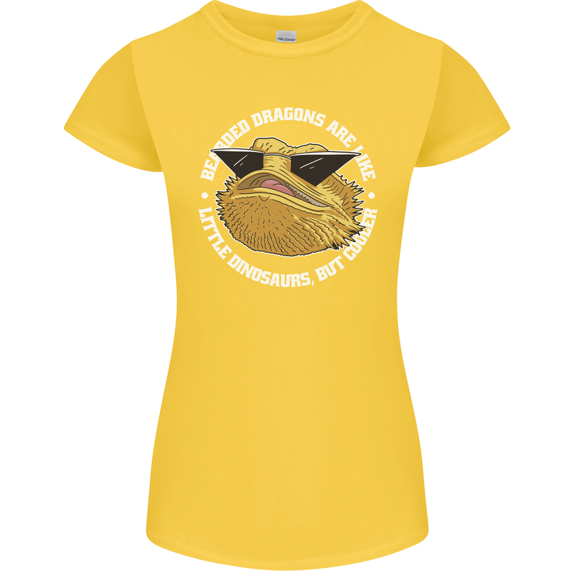 Bearded Dragons Like Little Dinosaurs Womens Petite Cut T-Shirt Yellow
