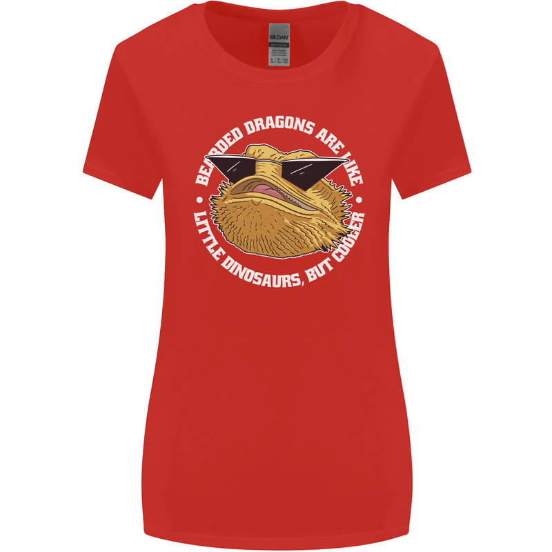 Bearded Dragons Like Little Dinosaurs Womens Wider Cut T-Shirt Red
