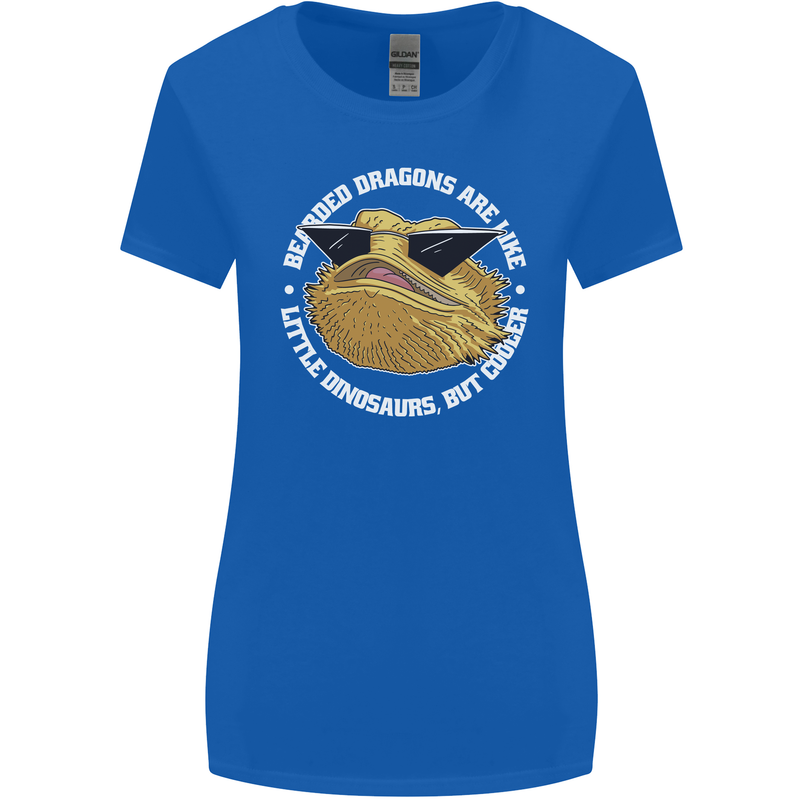 Bearded Dragons Like Little Dinosaurs Womens Wider Cut T-Shirt Royal Blue