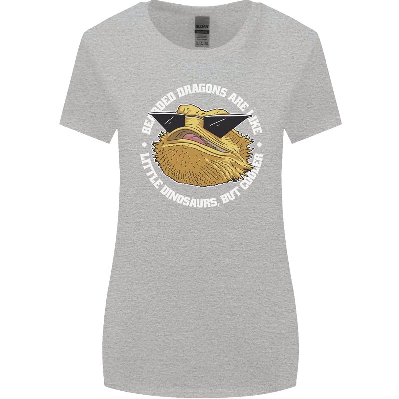 Bearded Dragons Like Little Dinosaurs Womens Wider Cut T-Shirt Sports Grey