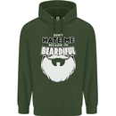 Beardiful Funny Beard Childrens Kids Hoodie Forest Green