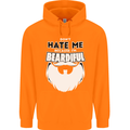 Beardiful Funny Beard Childrens Kids Hoodie Orange