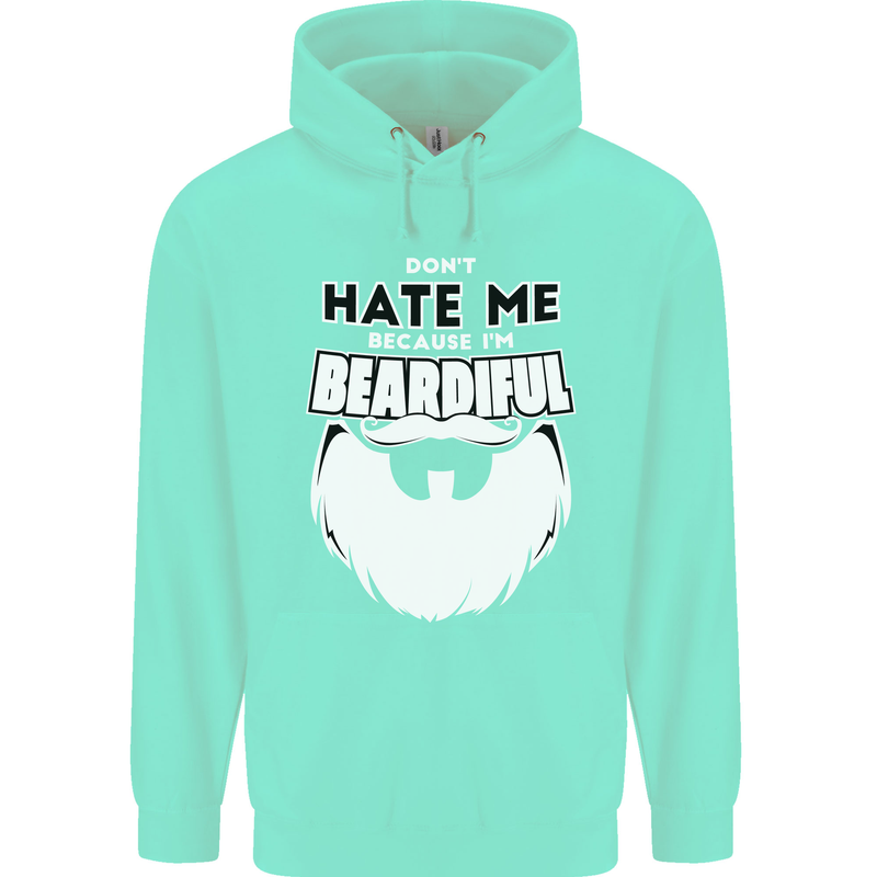 Beardiful Funny Beard Childrens Kids Hoodie Peppermint