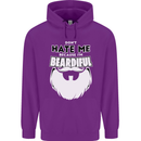 Beardiful Funny Beard Childrens Kids Hoodie Purple