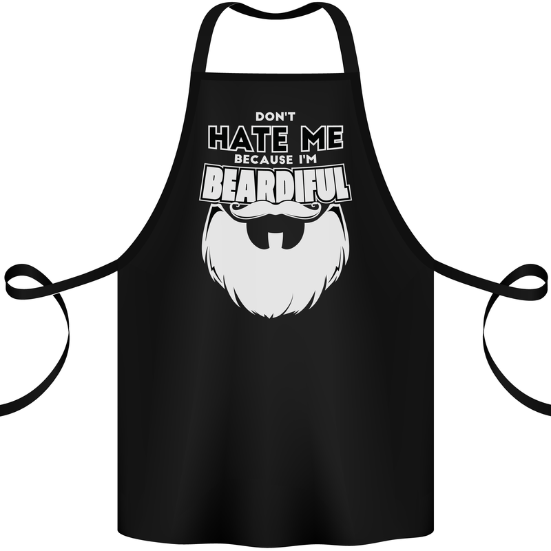 Beardiful Funny Beard Cotton Apron 100% Organic Black