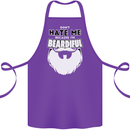 Beardiful Funny Beard Cotton Apron 100% Organic Purple