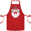 Beardiful Funny Beard Cotton Apron 100% Organic Red