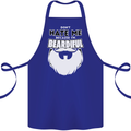 Beardiful Funny Beard Cotton Apron 100% Organic Royal Blue