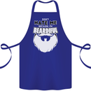 Beardiful Funny Beard Cotton Apron 100% Organic Royal Blue