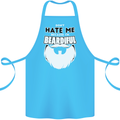 Beardiful Funny Beard Cotton Apron 100% Organic Turquoise