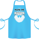 Beardiful Funny Beard Cotton Apron 100% Organic Turquoise
