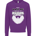 Beardiful Funny Beard Kids Sweatshirt Jumper Purple