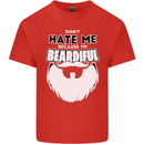 Beardiful Funny Beard Kids T-Shirt Childrens Red