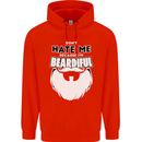 Beardiful Funny Beard Mens 80% Cotton Hoodie Bright Red