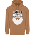 Beardiful Funny Beard Mens 80% Cotton Hoodie Caramel Latte