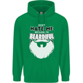 Beardiful Funny Beard Mens 80% Cotton Hoodie Irish Green