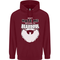 Beardiful Funny Beard Mens 80% Cotton Hoodie Maroon