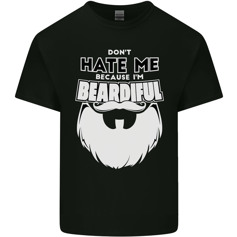 Beardiful Funny Beard Mens Cotton T-Shirt Tee Top Black