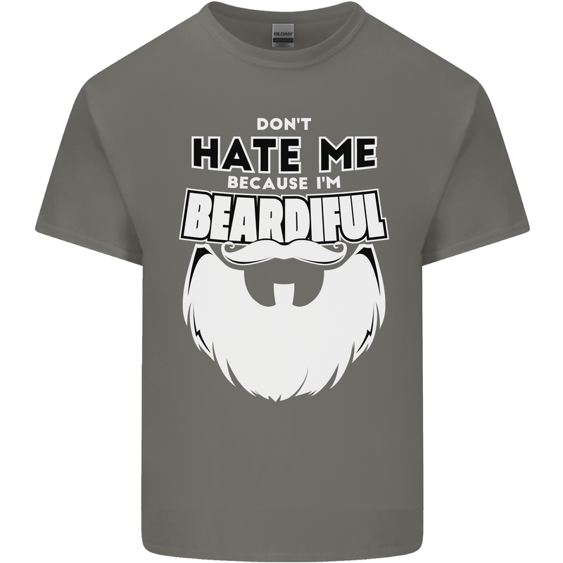Beardiful Funny Beard Mens Cotton T-Shirt Tee Top Charcoal