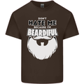Beardiful Funny Beard Mens Cotton T-Shirt Tee Top Dark Chocolate