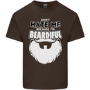 Beardiful Funny Beard Mens Cotton T-Shirt Tee Top Dark Chocolate