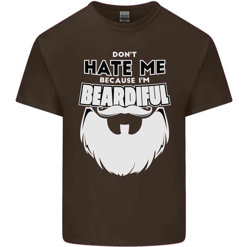Beardiful Funny Beard Mens Cotton T-Shirt Tee Top Dark Chocolate