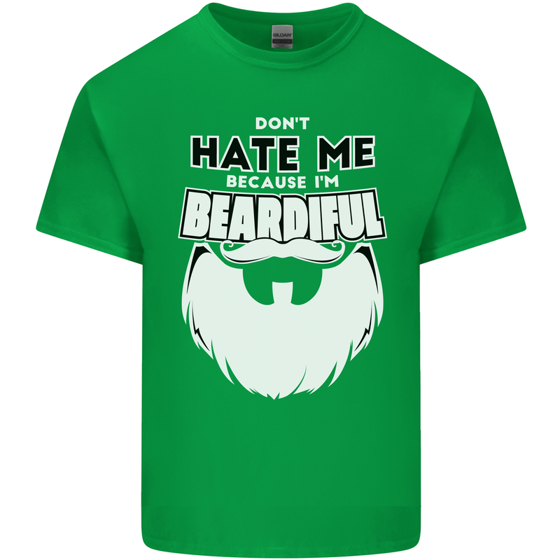 Beardiful Funny Beard Mens Cotton T-Shirt Tee Top Irish Green