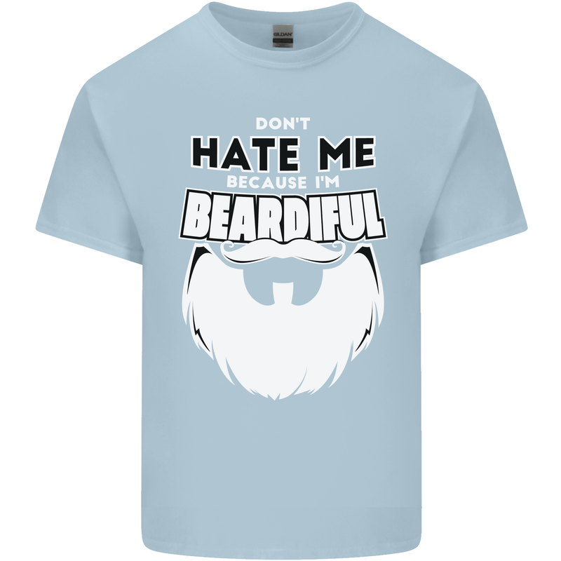 Beardiful Funny Beard Mens Cotton T-Shirt Tee Top Light Blue