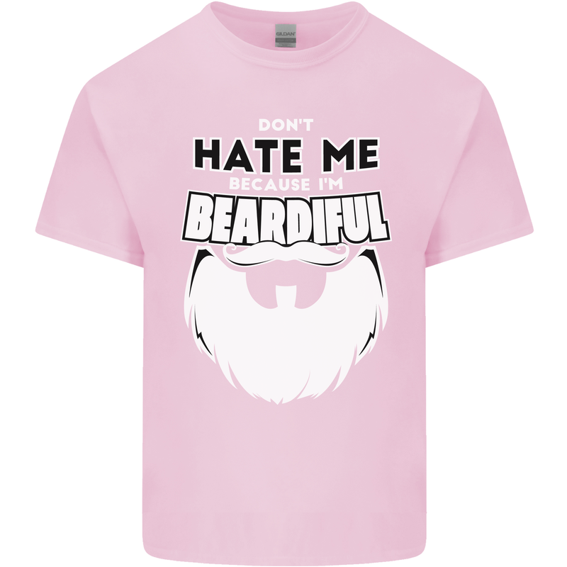 Beardiful Funny Beard Mens Cotton T-Shirt Tee Top Light Pink
