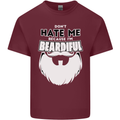 Beardiful Funny Beard Mens Cotton T-Shirt Tee Top Maroon